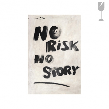 Urban Cotton Glasschilderij No Risk No Story 60x90cm
