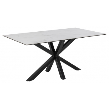 Eettafel Axel Rechthoek Keramiek Wit 160cm - Giga Living