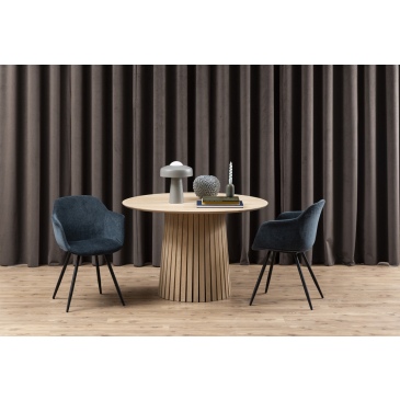 Eettafel Loeck Rond MDF Lichtbruin Ø120cm - Giga Living