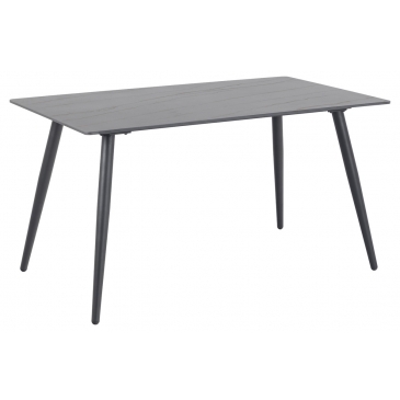 Eettafel Bandita Rechthoek Keramiek Zwart 140cm - Giga Living