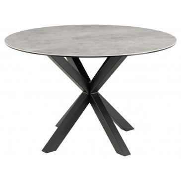 Eettafel Axel Rond Keramiek Grijs Ø120cm - Giga Living