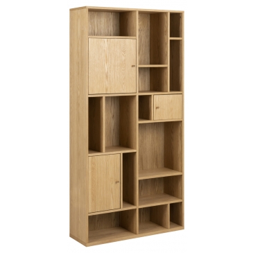 Boekenkast Huub Spaanplaat Naturel 90x180cm - Giga Living