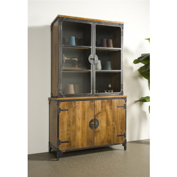 Tower Living Vitrinekast Basto 120cm Bruin