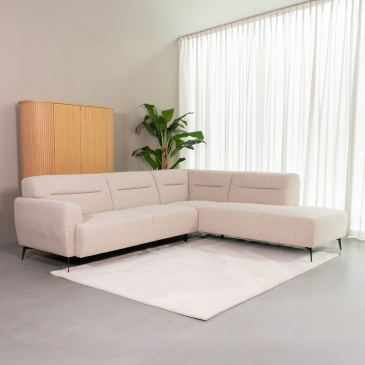 LABEL51 Hoekbank Bolzano Bouclé Naturel Rechts