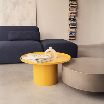 Kave Home Salontafel Fleksa Mosterd Ø72cm