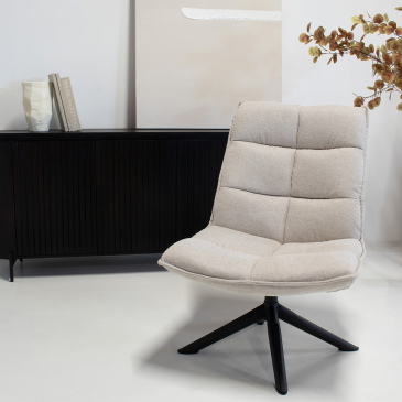 Fauteuil Lucas Linnen Beige - Giga Meubel
