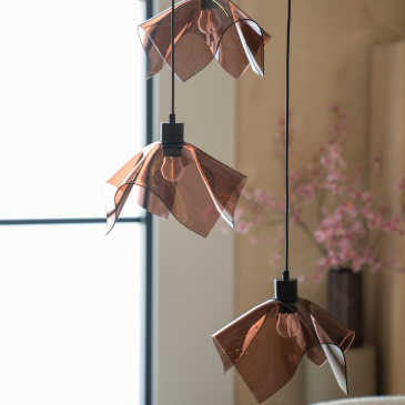 By-Boo Hanglamp Nims Cluster Roze 3-Lichts