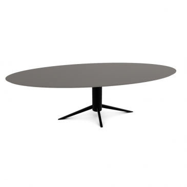 Eettafel Rivo Ovaal Zwart HPL 260x120cm - Giga Meubel