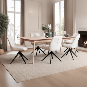 Eetkamertafel Porto Naturel Eiken 170x95cm - Giga Meubel