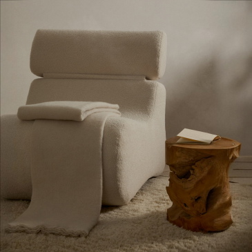 Kave Home Fauteuil Club Bouclé Ecru