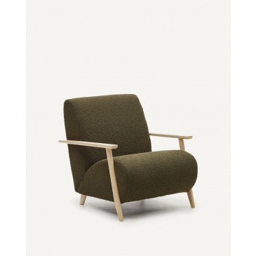 Kave Home Fauteuil Meghan Groen Fleece