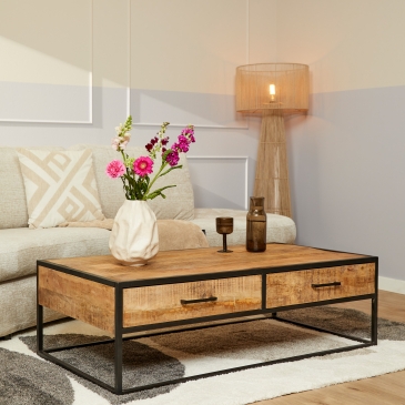 StarFurn Salontafel Denver Mangohout Naturel 130x70cm