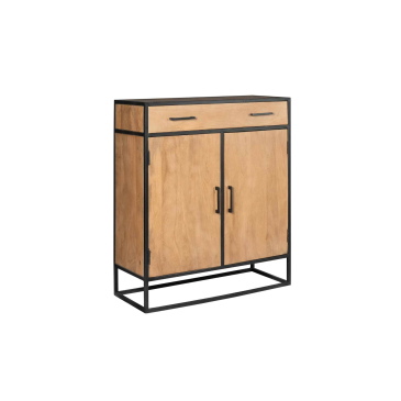StarFurn Kabinetkast Denver Mangohout en Staal Naturel 100cm