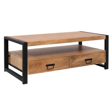 StarFurn Salontafel Boaz Naturel met 4 Lades 120cm