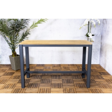 SenS-Line Bartafel Chicago Aluminium/Teak 170cm