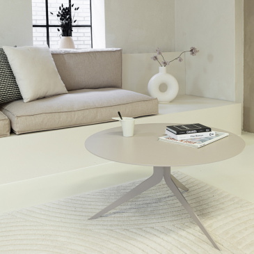 Spinder Design Salontafel Daley Silky Taupe Ø80cm
