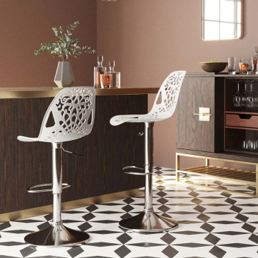 Kare Design Barkruk Ornament Wit