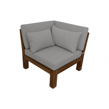 HSM Collection Tuin Loungehoekelement Aruba Teak Naturel/Wit