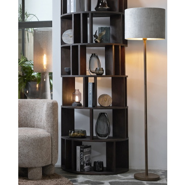 Light & Living Vloerlamp Washington Donkerbruin