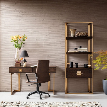 Kare Design Bureaustoel Labora Bruin