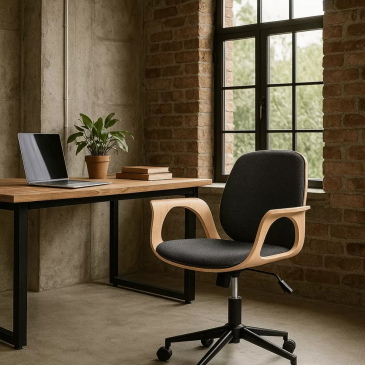 Kare Design Bureaustoel Patron Naturel/Zwart