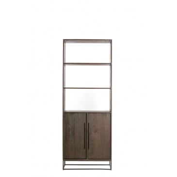 Light & Living Wandkast Lilian Half Open Donkerbruin