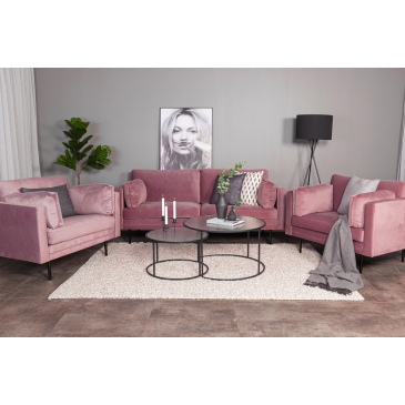 Fjôrd 3-zitsbank Boom Velvet Roze