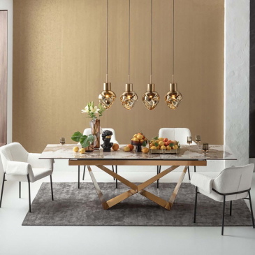 Kare Design Hanglamp Supernova 4-Lichts Amber