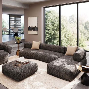 Kare Design Hoekbank Bow Grijs