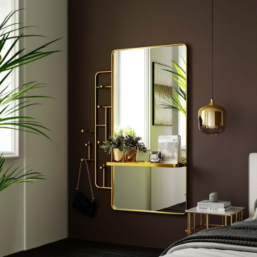 Kare Design Kapstok Spiegel Tristan Goud 150cm