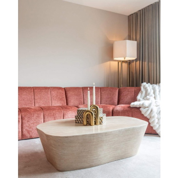Richmond Salontafel Fictus Faux Travertin Beige 125cm