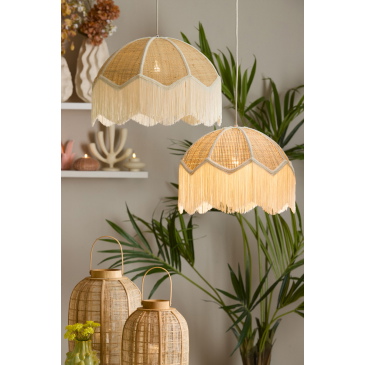 Light & Living Hanglamp Malacia Raffia Naturel/Crème Ø40cm