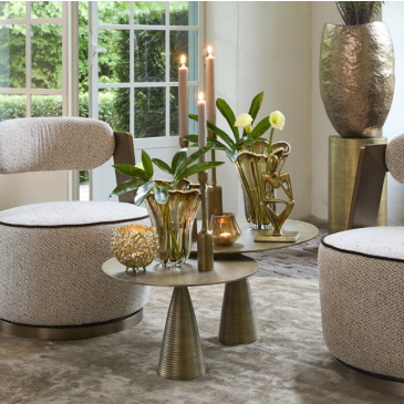 Light & Living Bijzettafel Bahia Antiek Brons Ø52cm