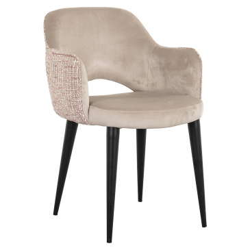 Richmond Eetkamerstoel Giovanna Khaki/Roze