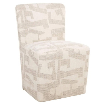 Richmond Eetkamerstoel Lorain Beige Graffic met Wieltjes