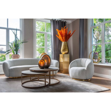 Richmond Salontafel Bloomingville Set Van 2 Rond Shagreen