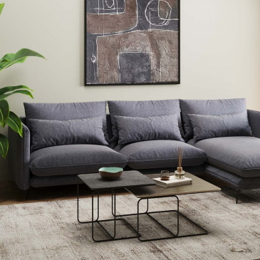 Kare Design Salontafel Diego Brons/Zwart Set van 2