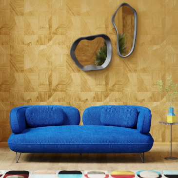 Kare Design Bank Peppo 2-Zits Blauw