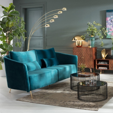 Kare Design Bank Vegas Forever 3-Zits Petrol