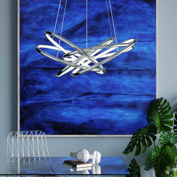 Kare Design Hanglamp Saturn Chrome LED