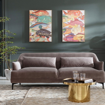Kare Design Schilderij Fish Meeting One 75x100cm