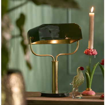 Light & Living Tafellamp Ayer Donkergroen/Goud