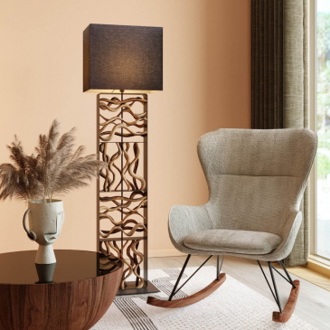 Kare Design Vloerlamp Nature Wave Zwart