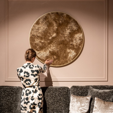 Richmond Wanddecoratie Bloom Goud Ø110cm