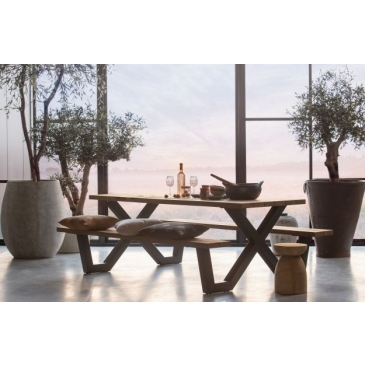 Woood Picknicktafel Tablo Outdoor Ayous Hout Naturel X-poot