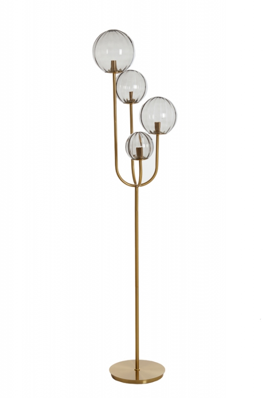 Light & Living Vloerlamp Magdala 4-Lichts Glas Goud 182cm