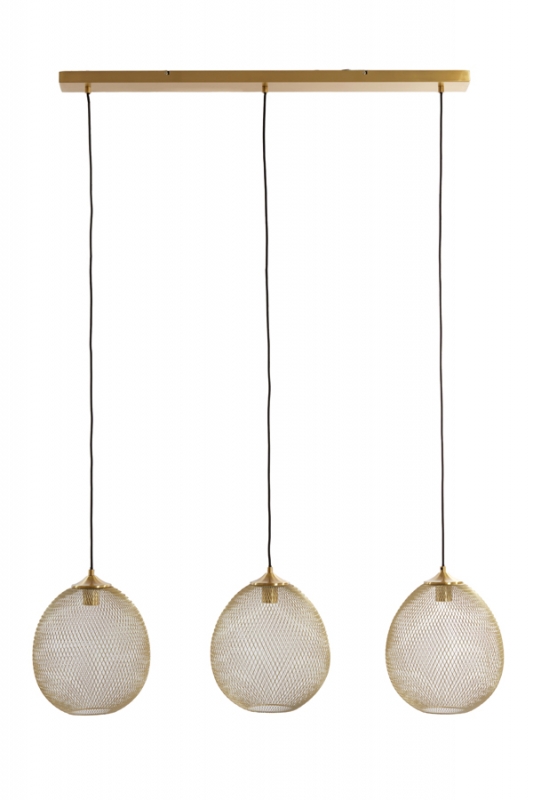 Light & Living Hanglamp Moroc 3-Lichts Goud 104cm