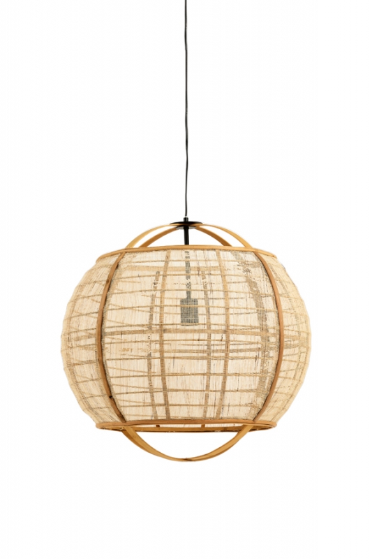 Light & Living Hanglamp Reeva Linnen Beige Ø50,5cm