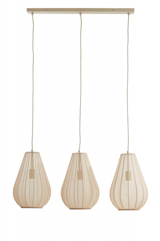 Light & Living Hanglamp Itela 3-Lichts Zand 80cm