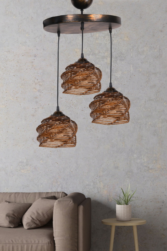 Hanglamp Vendre 3-Lichts Bruin